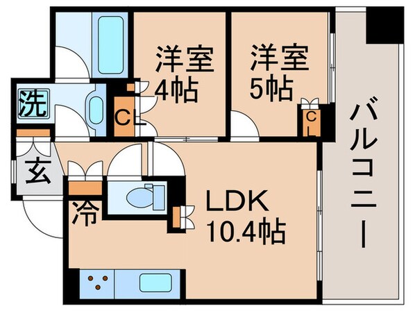 ﾗｲｵﾝｽﾞ築地ﾘﾊﾞ-ﾉ-ﾄ(405)の物件間取画像